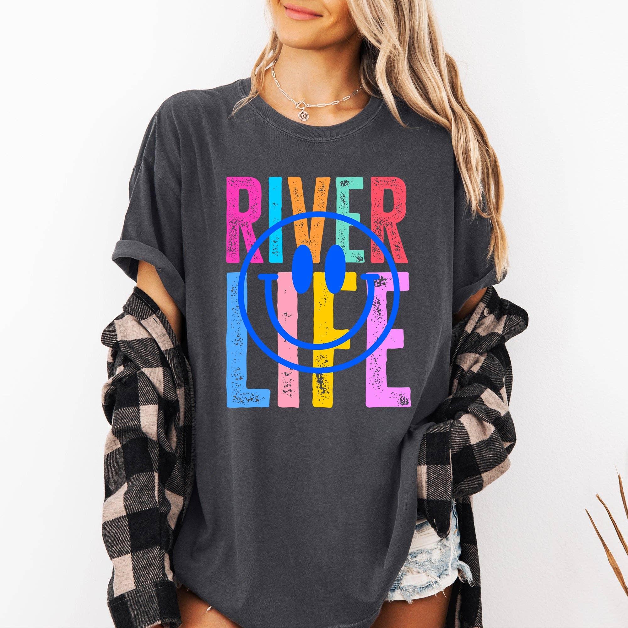 River Life, Float, Summer, Rat, Retro - Adult & Kids T-Shirts, Sweatshirts & Hoodies apparel design preview 1