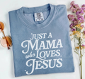 Mama Loves Jesus Faith Comfort Colors® - Adult & Kids T-Shirts, Sweatshirts & Hoodies apparel design preview 1