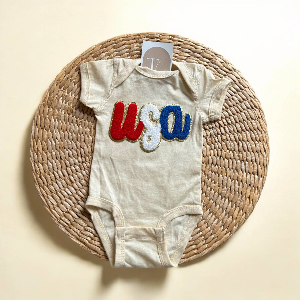 Baby 4th of July Onesie, USA Bodysuit - Adult & Kids T-Shirts, Sweatshirts & Hoodies apparel design preview 1