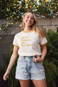 Spread Kindness Like Wildflowers. Ringer Graphic - Adult & Kids T-Shirts, Sweatshirts & Hoodies apparel design preview 1