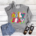 Christmas Holly Jolly with Snowflakes - Adult & Kids T-Shirts, Sweatshirts & Hoodies apparel design preview 1