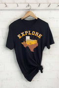 Explore Texas - Adult & Kids T-Shirts, Sweatshirts & Hoodies apparel design preview 1
