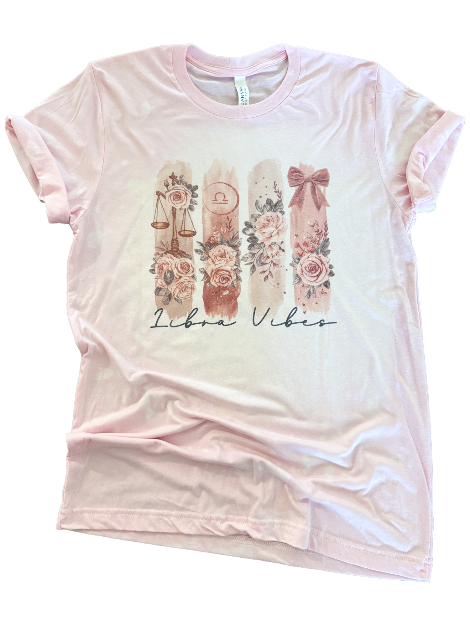 Libra Vibes Zodiac Bleached - Adult & Kids T-Shirts, Sweatshirts & Hoodies apparel design preview 1