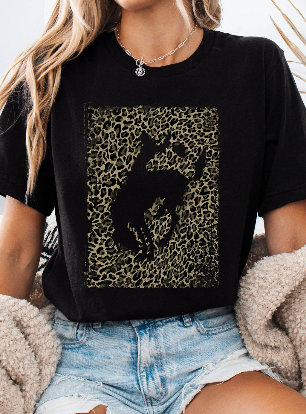 Leopard Rodeo Cowboy Graphic - Adult & Kids T-Shirts, Sweatshirts & Hoodies apparel design preview 1
