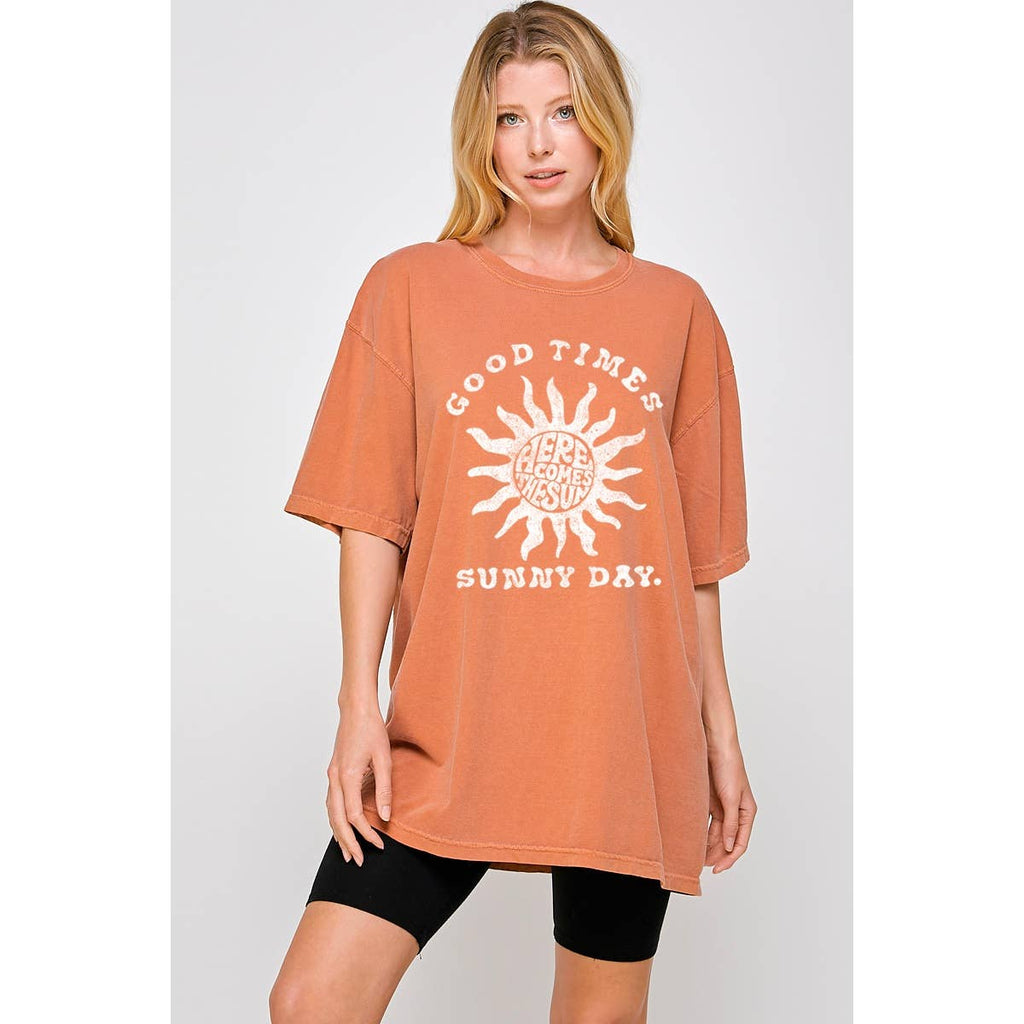 Good Times Sunny Day Vintage Graphic Oversized - Adult & Kids T-Shirts, Sweatshirts & Hoodies apparel design preview 1