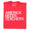 America Needs Teachers Red - Adult & Kids T-Shirts, Sweatshirts & Hoodies apparel design preview 1