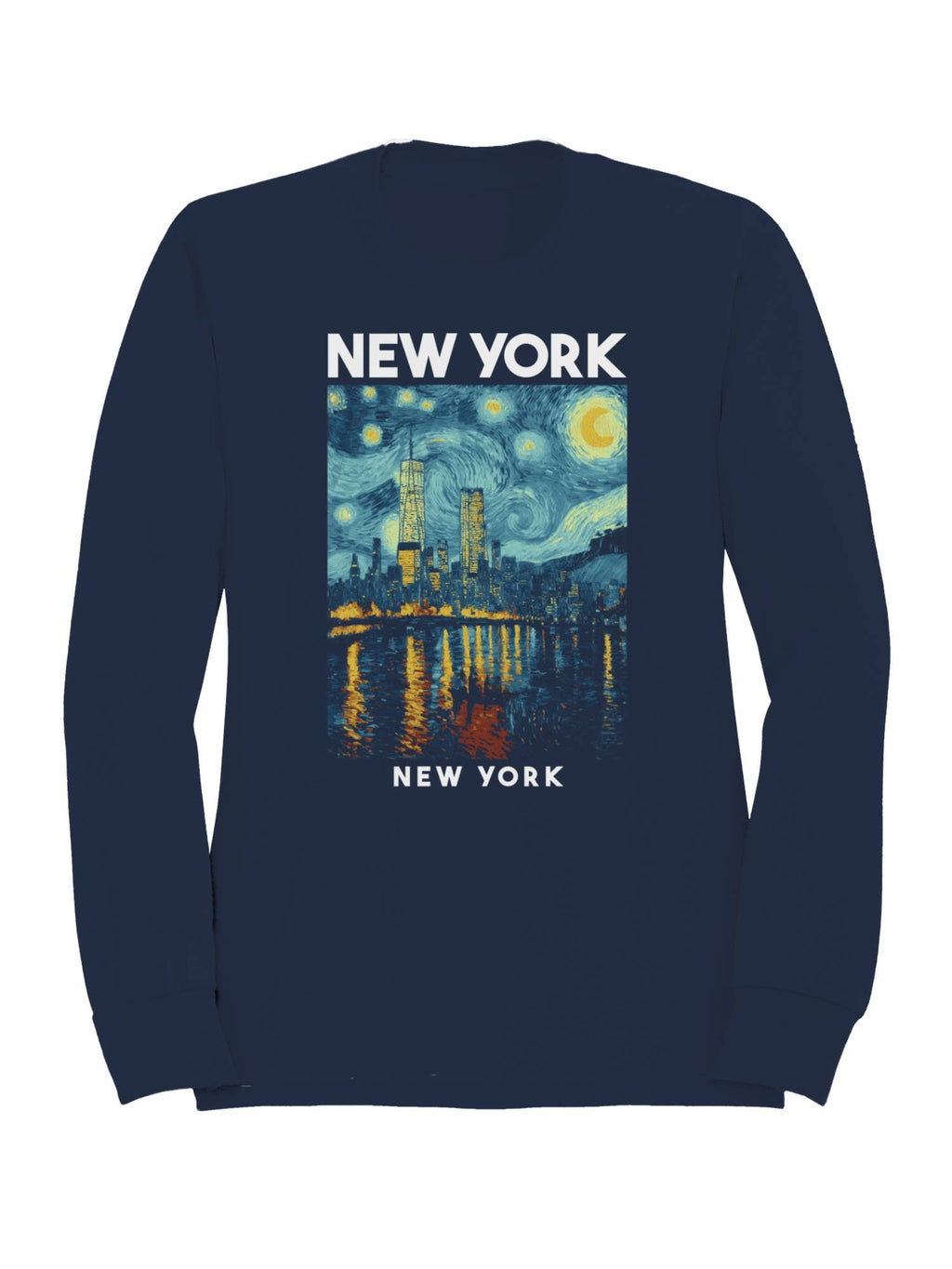 Starry Night Nyc Skyline Overlap Women's - Adult & Kids T-Shirts, Sweatshirts & Hoodies apparel design preview 1