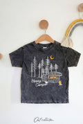 Happy Camper Toddler Washed Graphic Top - Adult & Kids T-Shirts, Sweatshirts & Hoodies apparel design preview 1