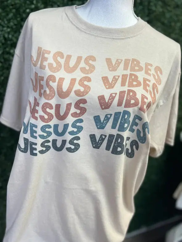Jesus Vibes On Sand - Adult & Kids T-Shirts, Sweatshirts & Hoodies apparel design preview 1