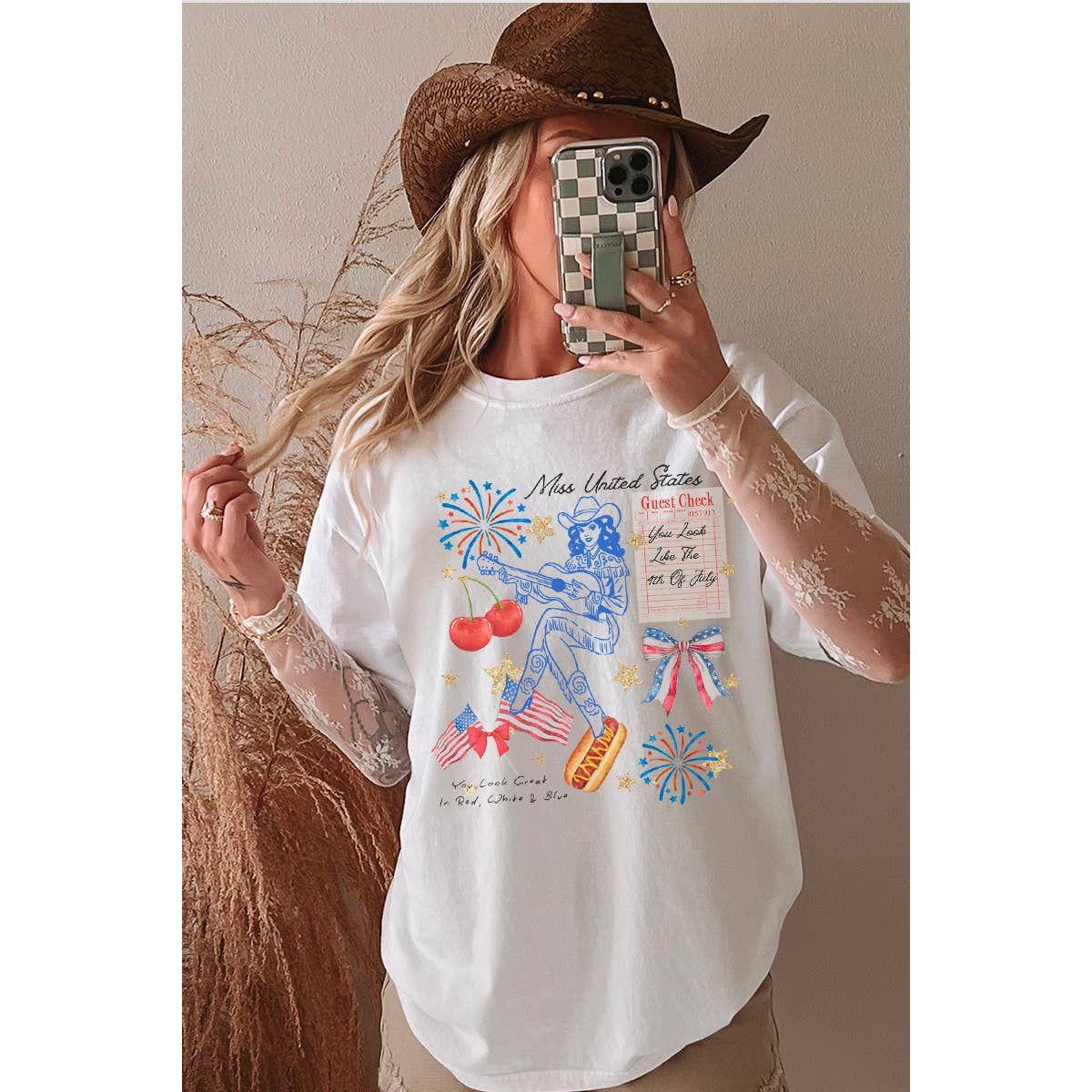Miss United State Vintage Graphic Oversized - Adult & Kids T-Shirts, Sweatshirts & Hoodies apparel design preview 1