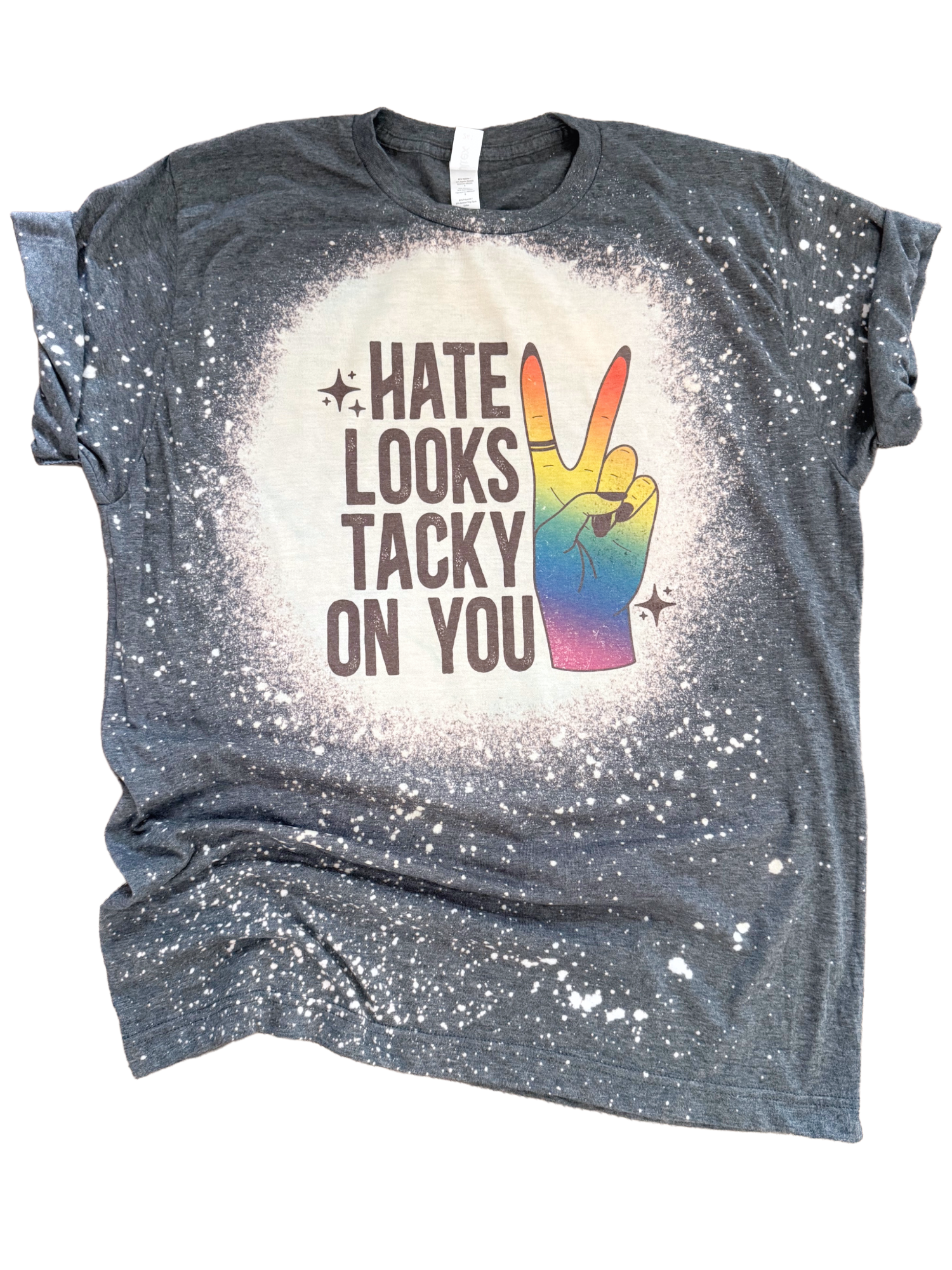 Hate Looks Tacky On You Bleached Pride - Adult & Kids T-Shirts, Sweatshirts & Hoodies apparel design preview 1