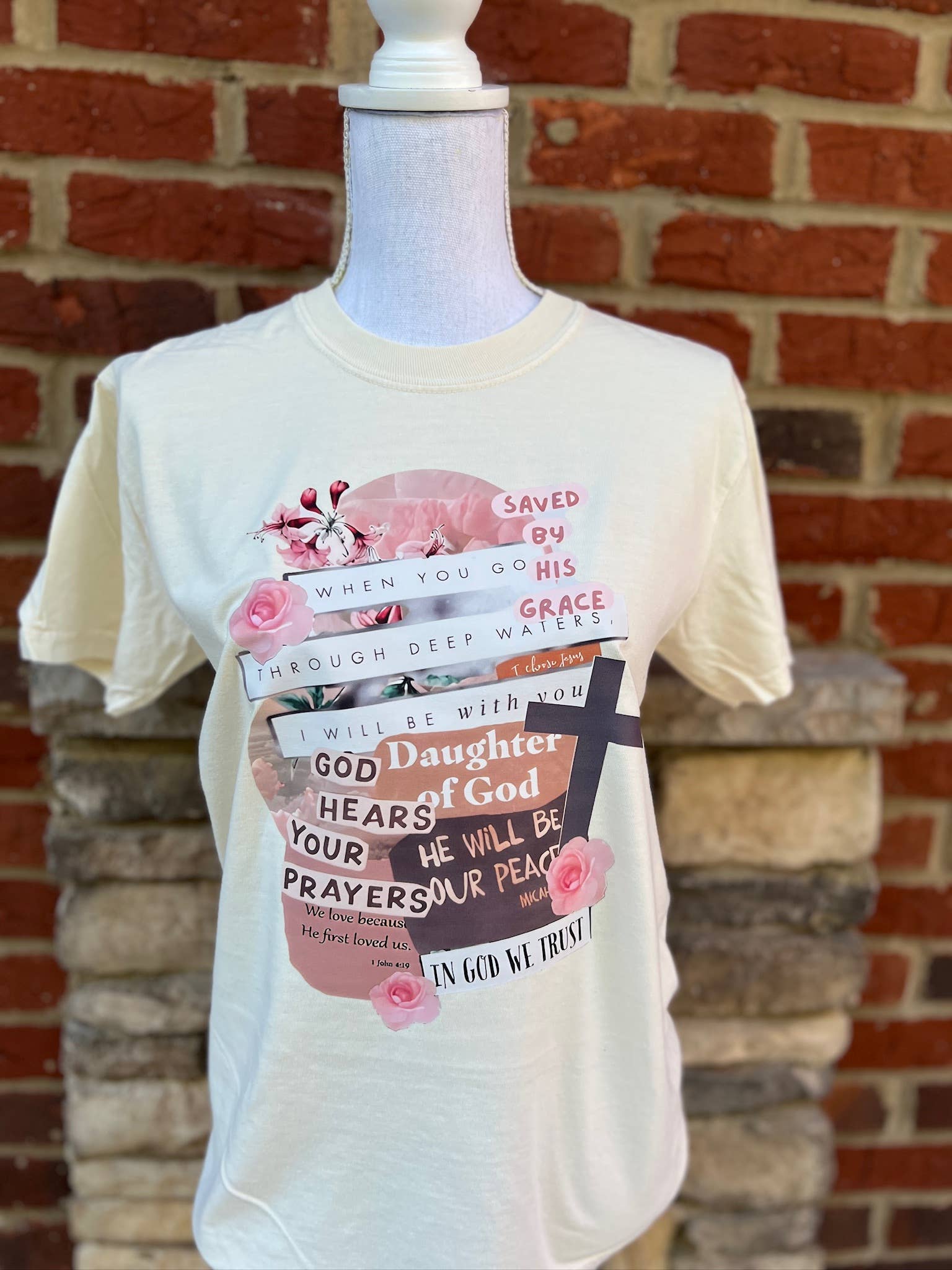 Jesus Collage On Comfort Colors Ivory - Adult & Kids T-Shirts, Sweatshirts & Hoodies apparel design preview 1