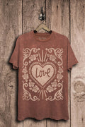 Love Floral Graphic Top - Adult & Kids T-Shirts, Sweatshirts & Hoodies apparel design preview 1