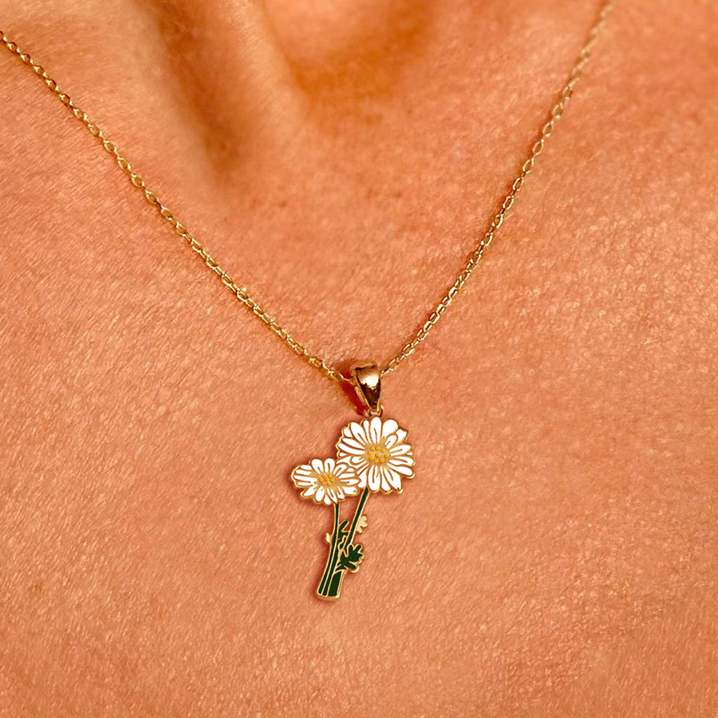 Daisy Birth Flower Necklace April Pendant - Adult & Kids T-Shirts, Sweatshirts & Hoodies apparel design preview 1