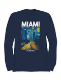 Miami Starry Night Skyline Art Women's - Adult & Kids T-Shirts, Sweatshirts & Hoodies apparel design preview 1