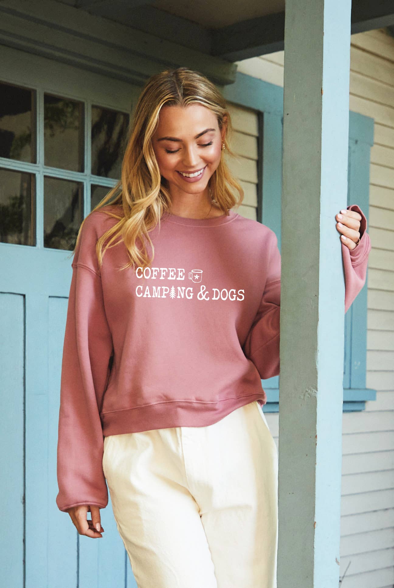 Coffee Camping and Dogs Mid Graphic - Adult & Kids T-Shirts, Sweatshirts & Hoodies apparel design preview 1