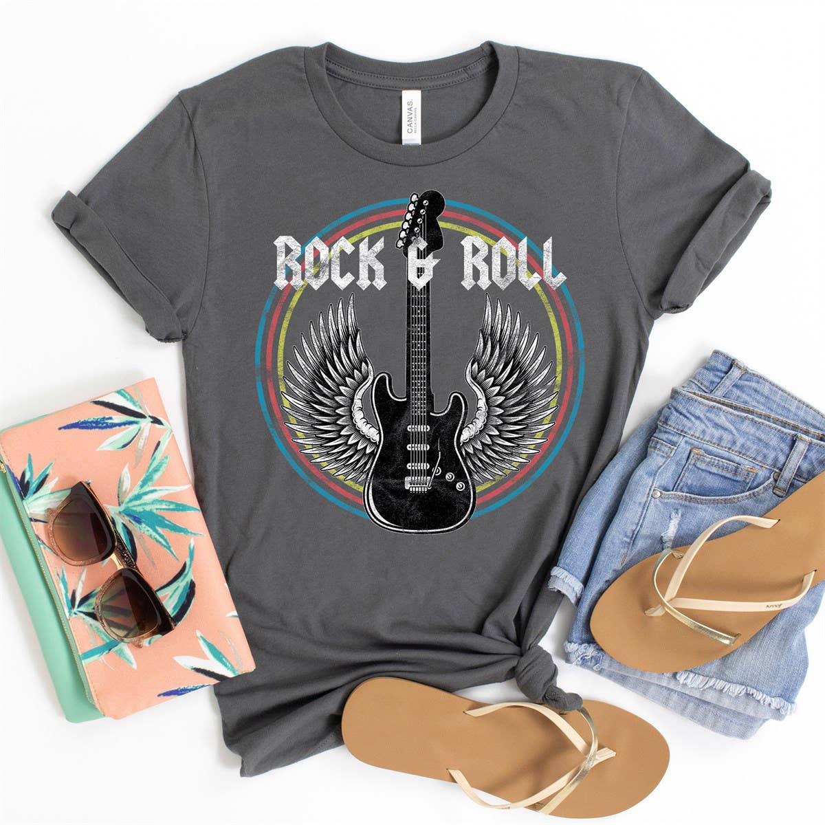 Rock Roll Guitar Music Lover and - Adult & Kids T-Shirts, Sweatshirts & Hoodies apparel design preview 1