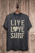 Live Love Surf Graphic Top - Adult & Kids T-Shirts, Sweatshirts & Hoodies apparel design preview 1