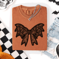 Lace Bow, Halloween, Goth, Faux Ribbon - Adult & Kids T-Shirts, Sweatshirts & Hoodies apparel design preview 1