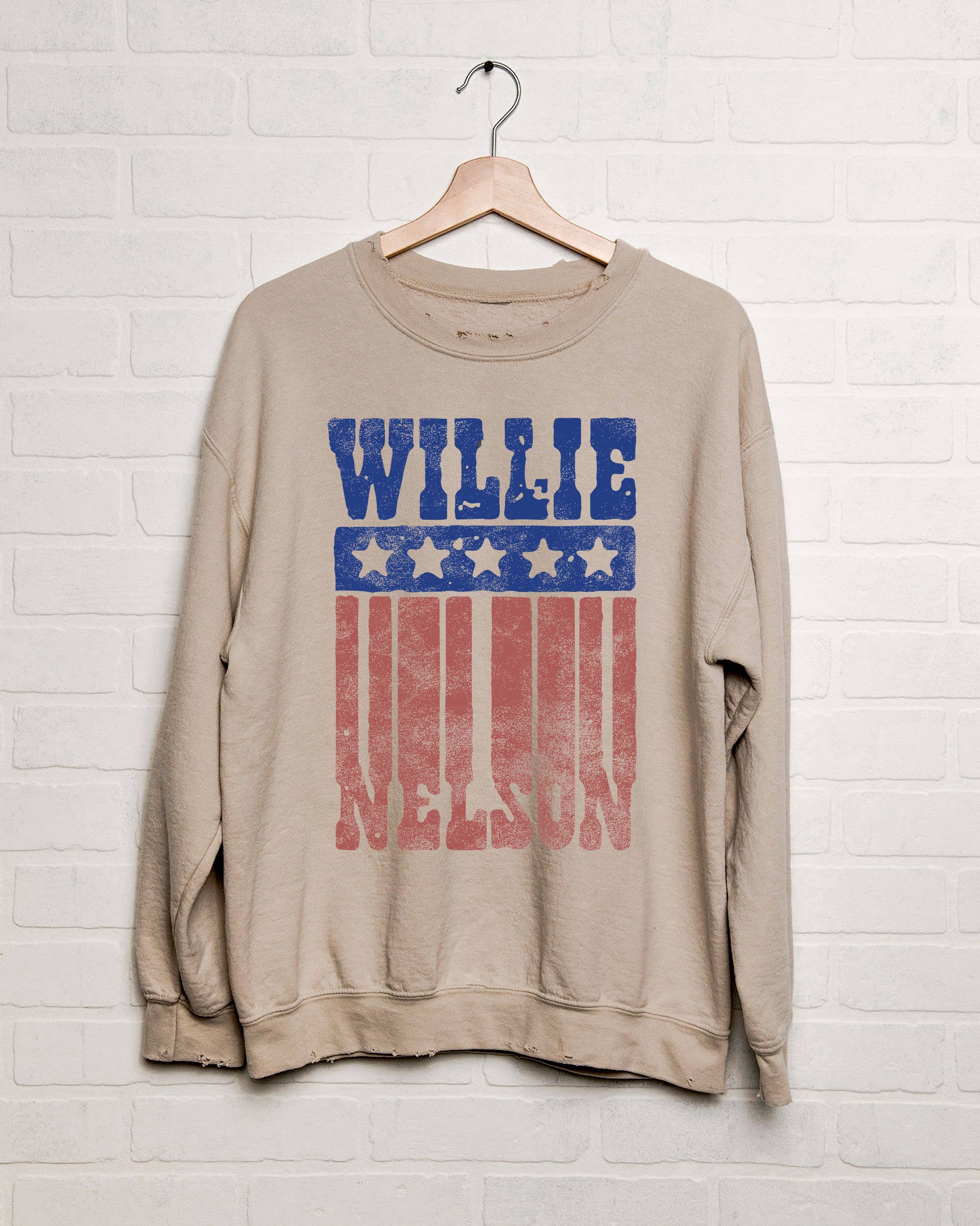 Willie Nelson Stars Sand Thrifted Graphic - Adult & Kids T-Shirts, Sweatshirts & Hoodies apparel design preview 1