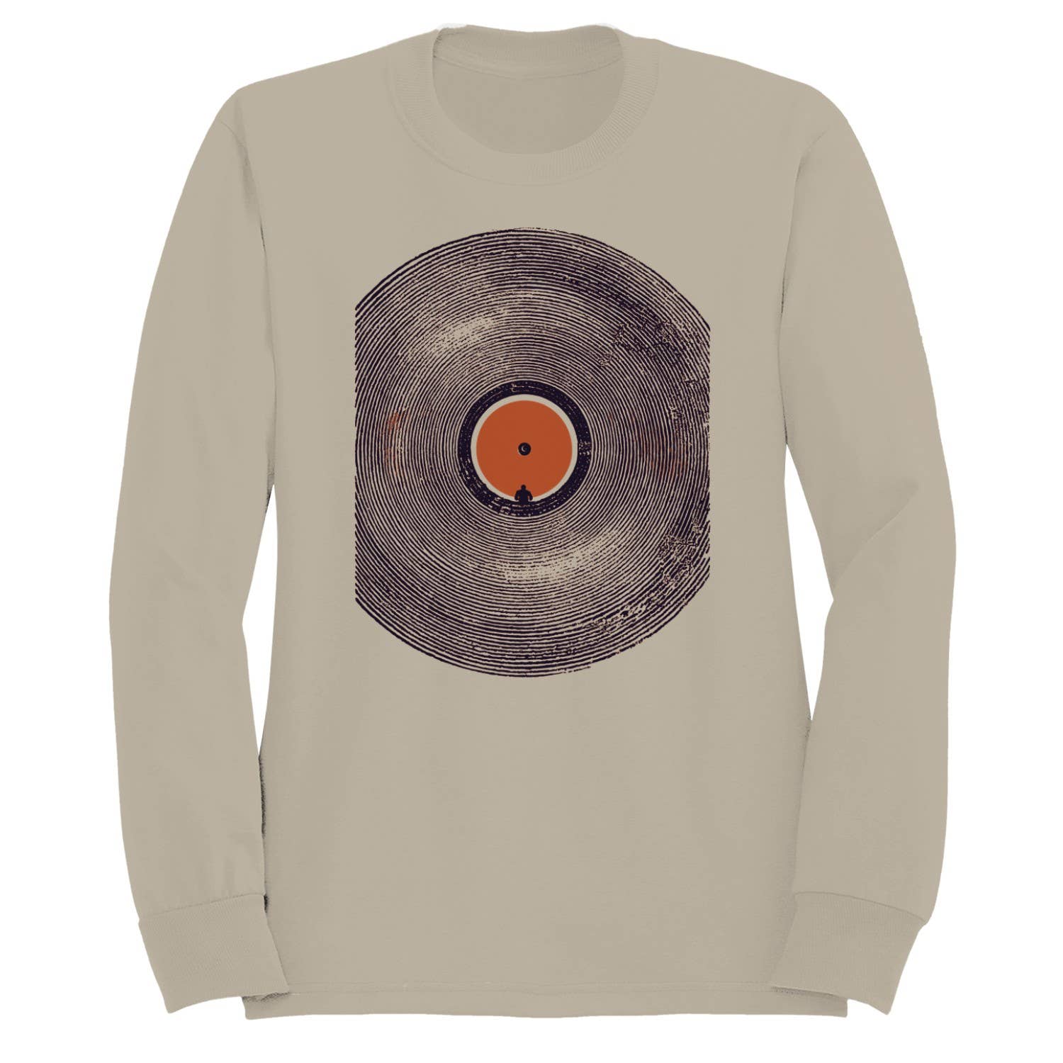 Vinyl Record Silhouette Men's - Adult & Kids T-Shirts, Sweatshirts & Hoodies apparel design preview 1