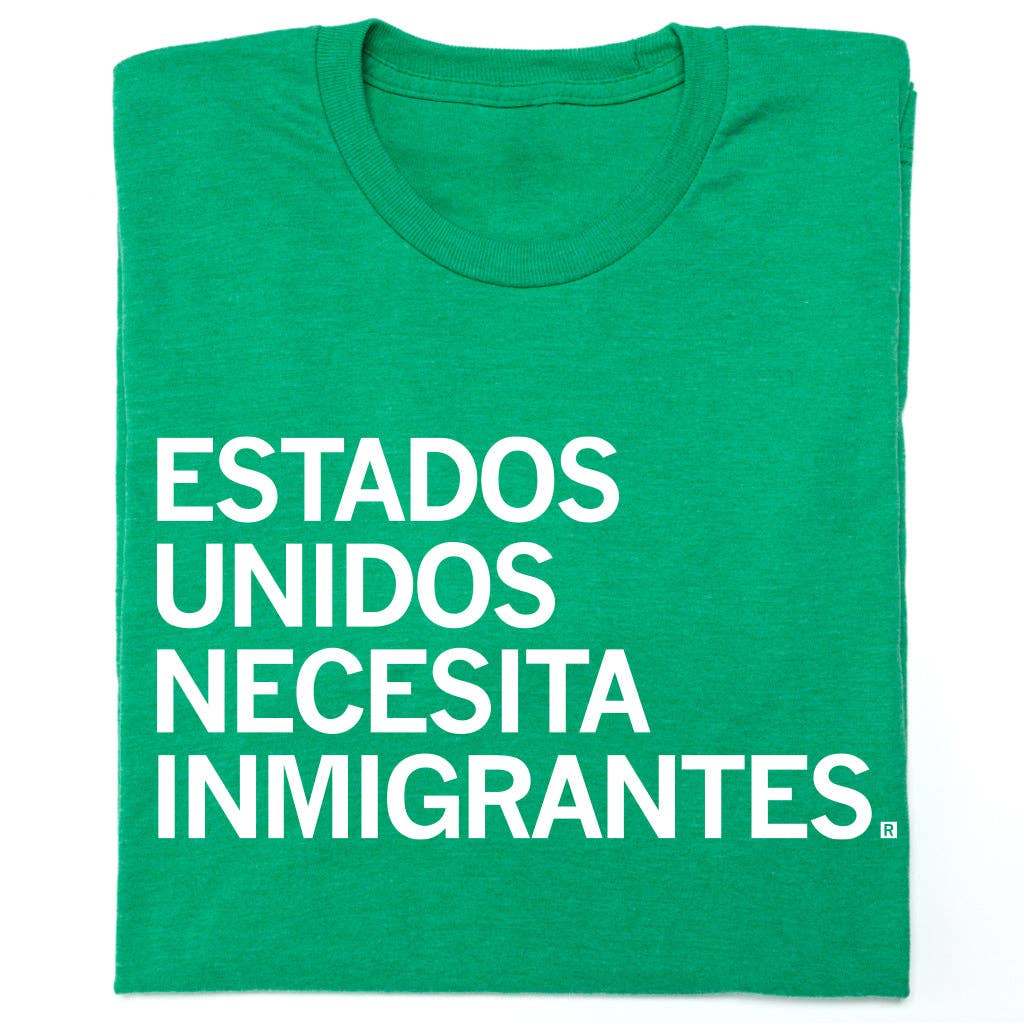 America Needs Immigrants Spanish - Adult & Kids T-Shirts, Sweatshirts & Hoodies apparel design preview 1