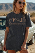 Women Rodeo Graphic Print Mineral Wash Loose Top - Adult & Kids T-Shirts, Sweatshirts & Hoodies apparel design preview 1