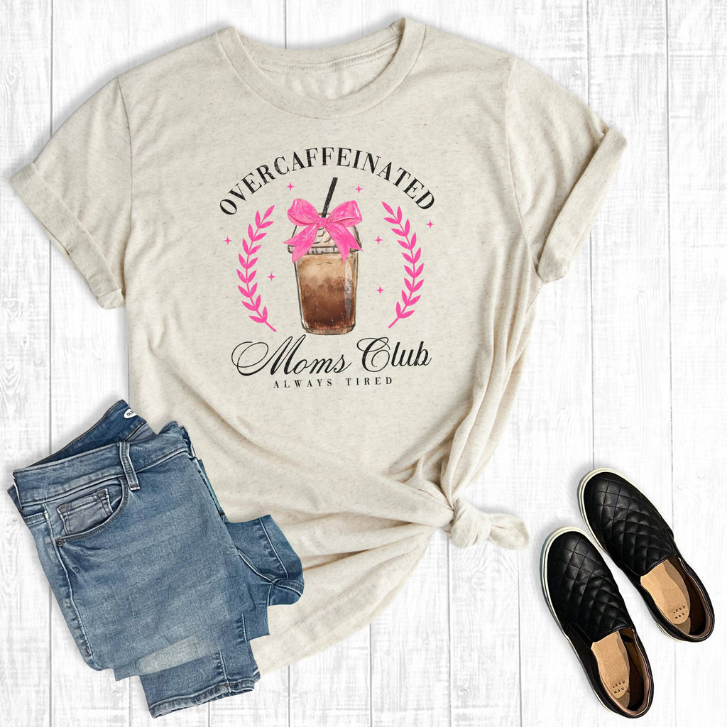 Retro Mom Overcaffeinated Club Graphic - Adult & Kids T-Shirts, Sweatshirts & Hoodies apparel design preview 1