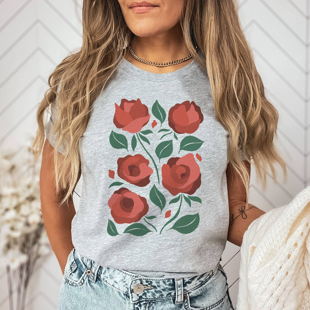 Garden Rose Floral Sizes XS-2XL - Adult & Kids T-Shirts, Sweatshirts & Hoodies apparel design preview 1