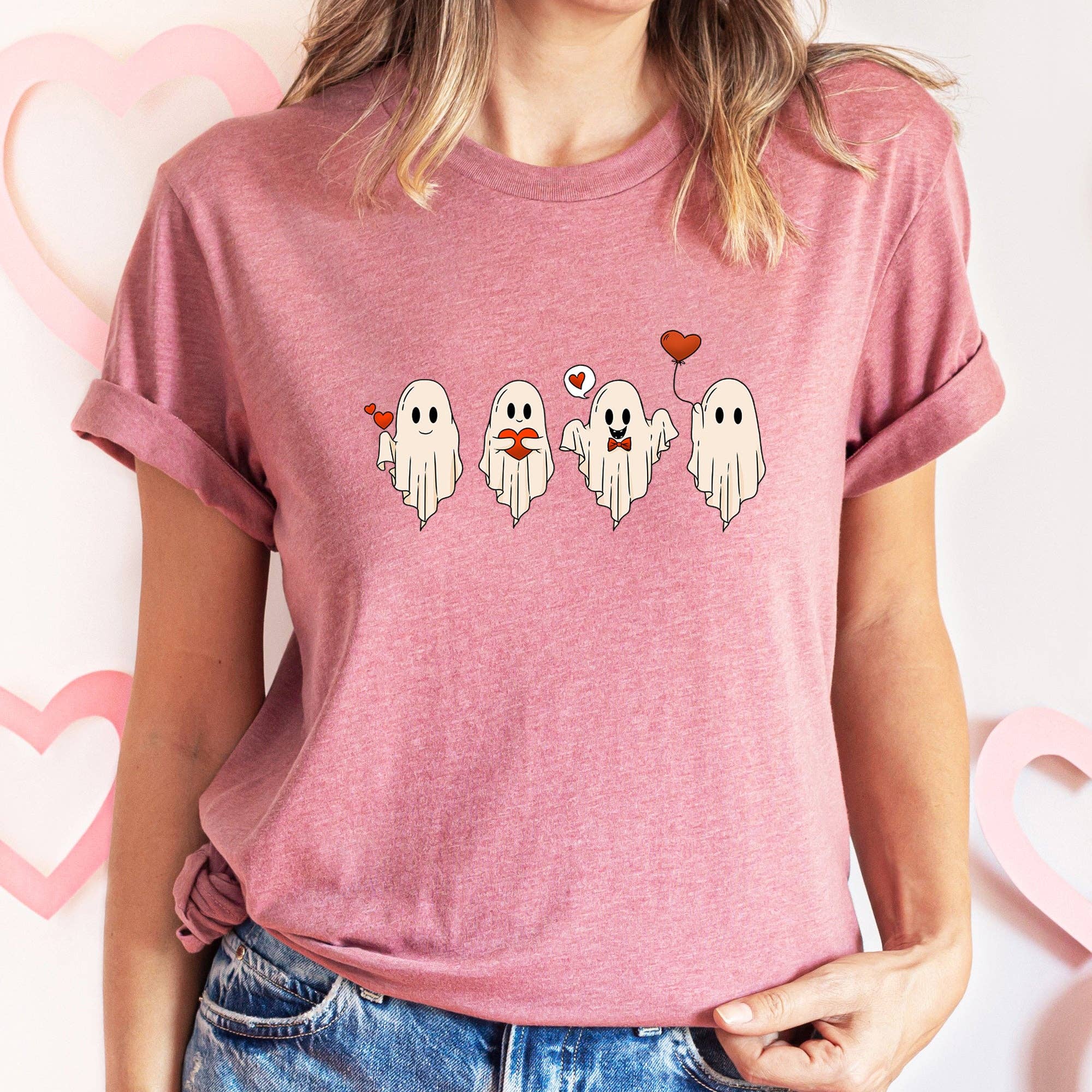 Valentine Ghosts, Love, Super Soft Valentine's Day - Adult & Kids T-Shirts, Sweatshirts & Hoodies apparel design preview 1