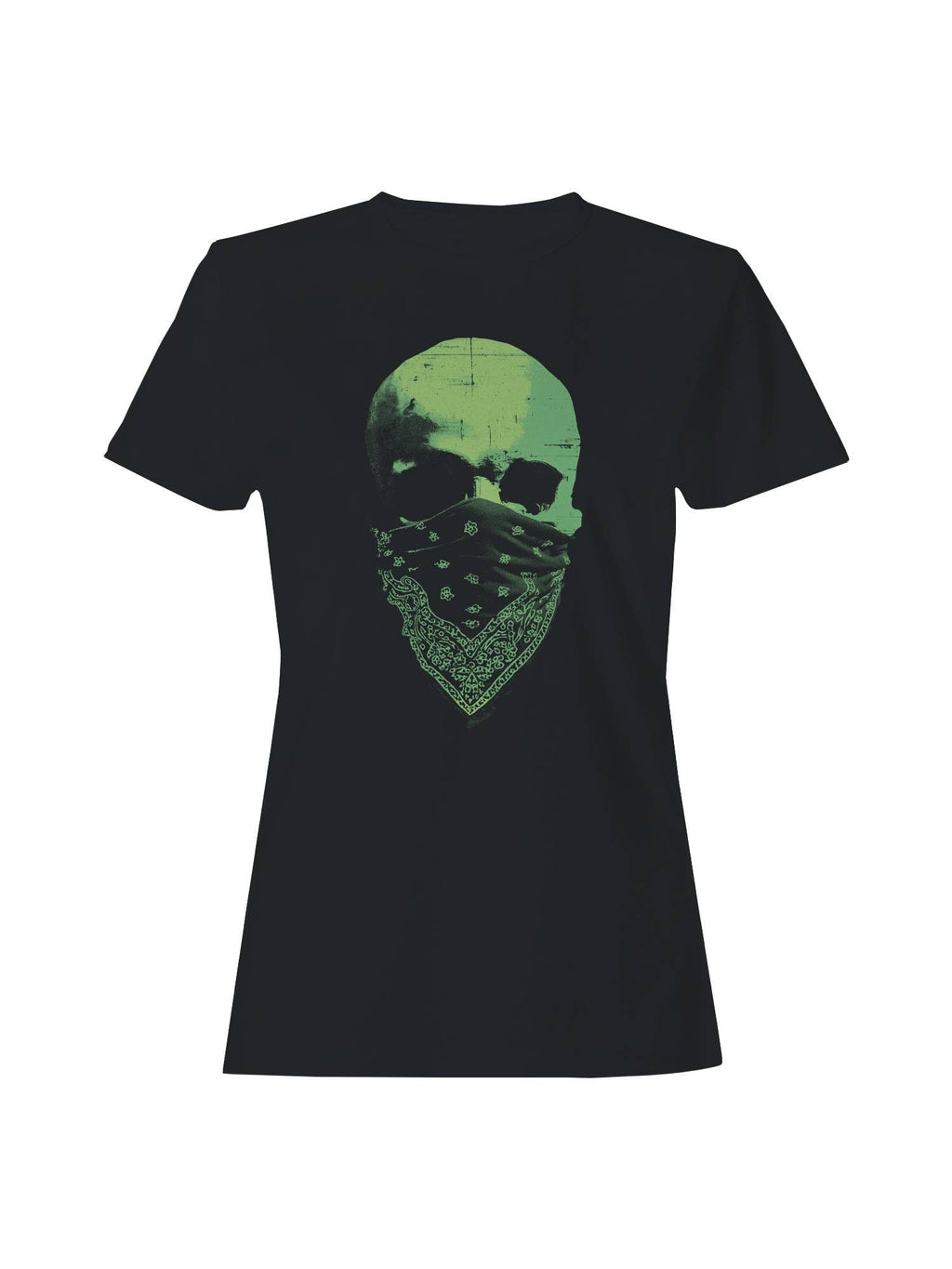 Bandana Skull in Green Women's - Adult & Kids T-Shirts, Sweatshirts & Hoodies apparel design preview 1