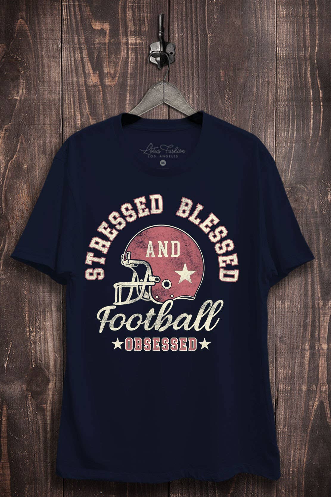Stressed Blessed and Football Obsessed Graphic Top - Adult & Kids T-Shirts, Sweatshirts & Hoodies apparel design preview 1