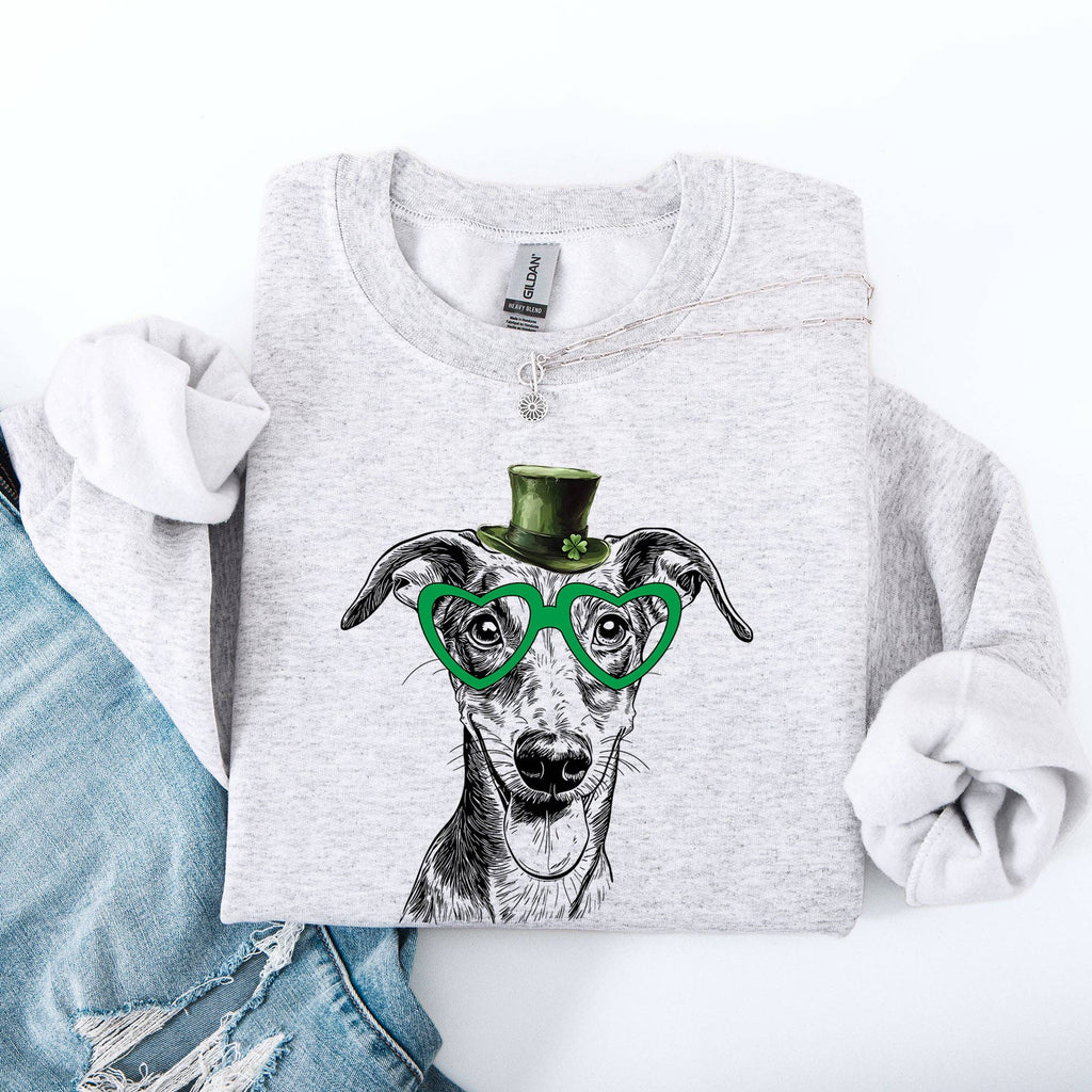 Greyhound, Dog, St Patrick's Day, Lucky, Irish - Adult & Kids T-Shirts, Sweatshirts & Hoodies apparel design preview 1