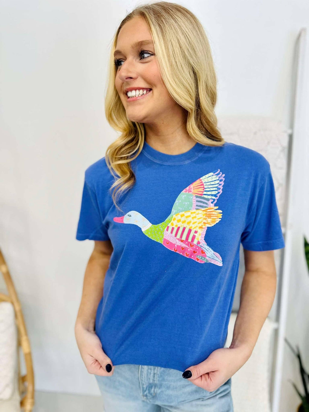 Faux Patchwork Quilted Duck Dtf - Adult & Kids T-Shirts, Sweatshirts & Hoodies apparel design preview 1