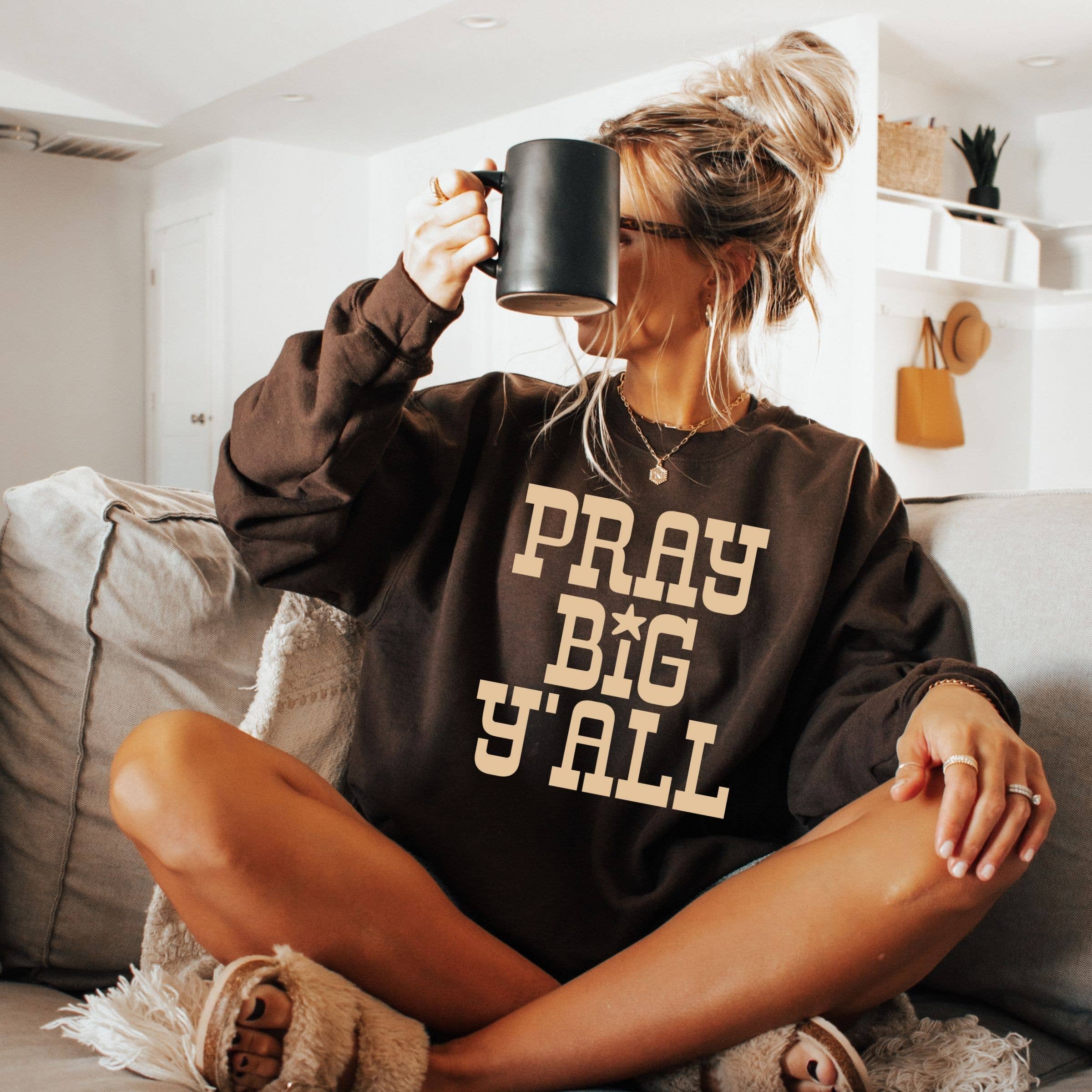 Pray Big Ya'll Spring Western Apparel - Adult & Kids T-Shirts, Sweatshirts & Hoodies apparel design preview 1