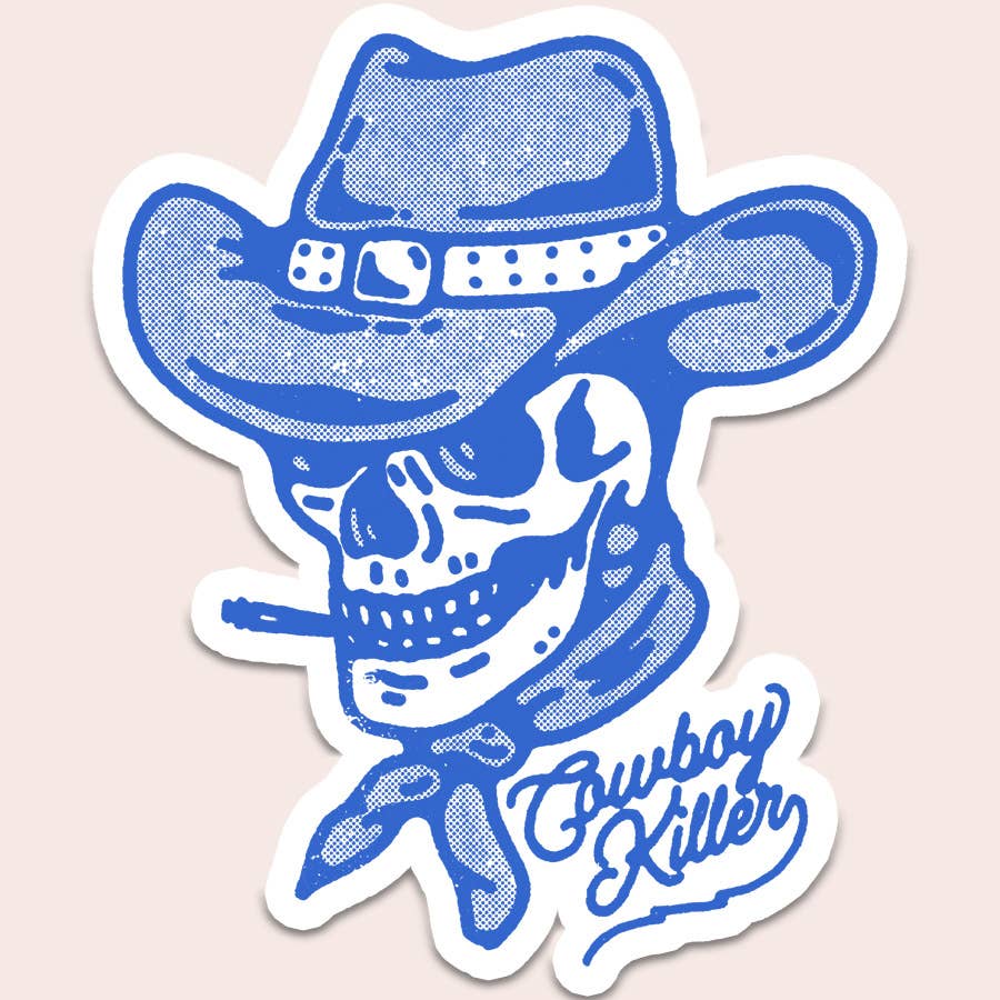 Cowboy Killer Sticker Decal, Western, Texas - Adult & Kids T-Shirts, Sweatshirts & Hoodies apparel design preview 1