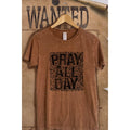 Pray All Day Vintage Mineral Wash Graphic - Adult & Kids T-Shirts, Sweatshirts & Hoodies apparel design preview 1