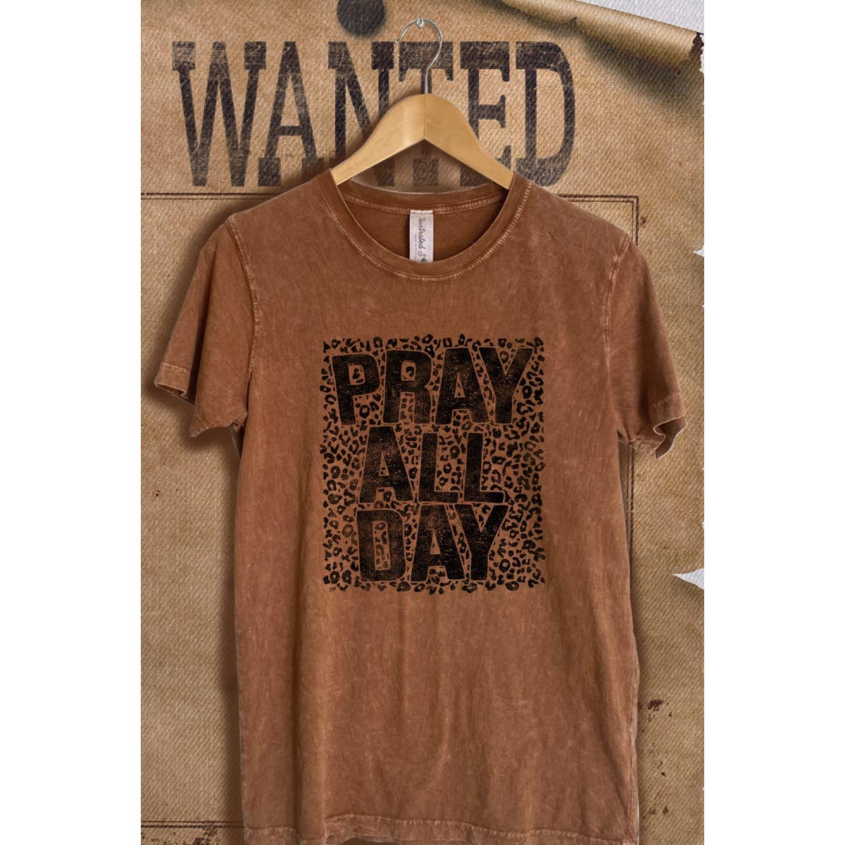 Pray All Day Vintage Mineral Wash Graphic - Adult & Kids T-Shirts, Sweatshirts & Hoodies apparel design preview 1