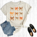 Retro Fall Coquette Pumpkin Bows Graphic - Adult & Kids T-Shirts, Sweatshirts & Hoodies apparel design preview 1
