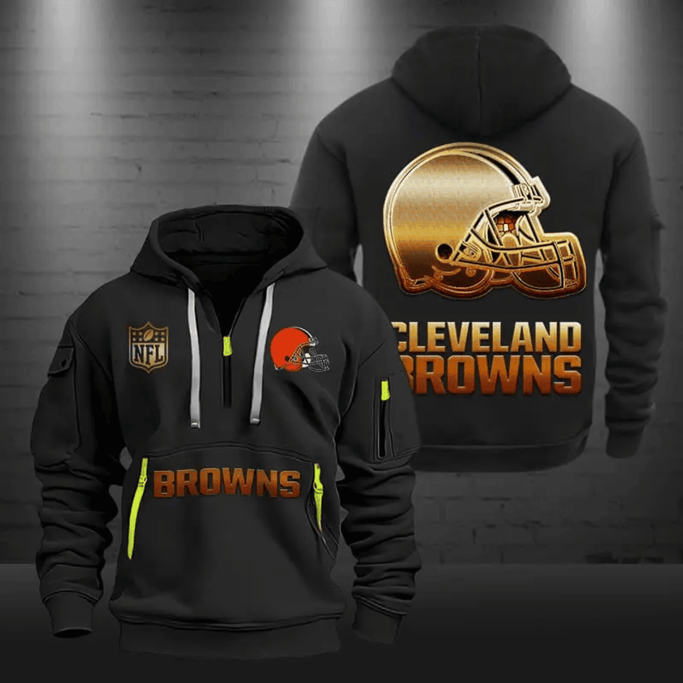 Cleveland Browns Tactical Zip - Adult & Kids T-Shirts, Sweatshirts & Hoodies apparel design preview 1
