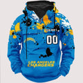 Personalized Los Angeles Chargers Paint-Splatter - Adult & Kids T-Shirts, Sweatshirts & Hoodies apparel design preview 1
