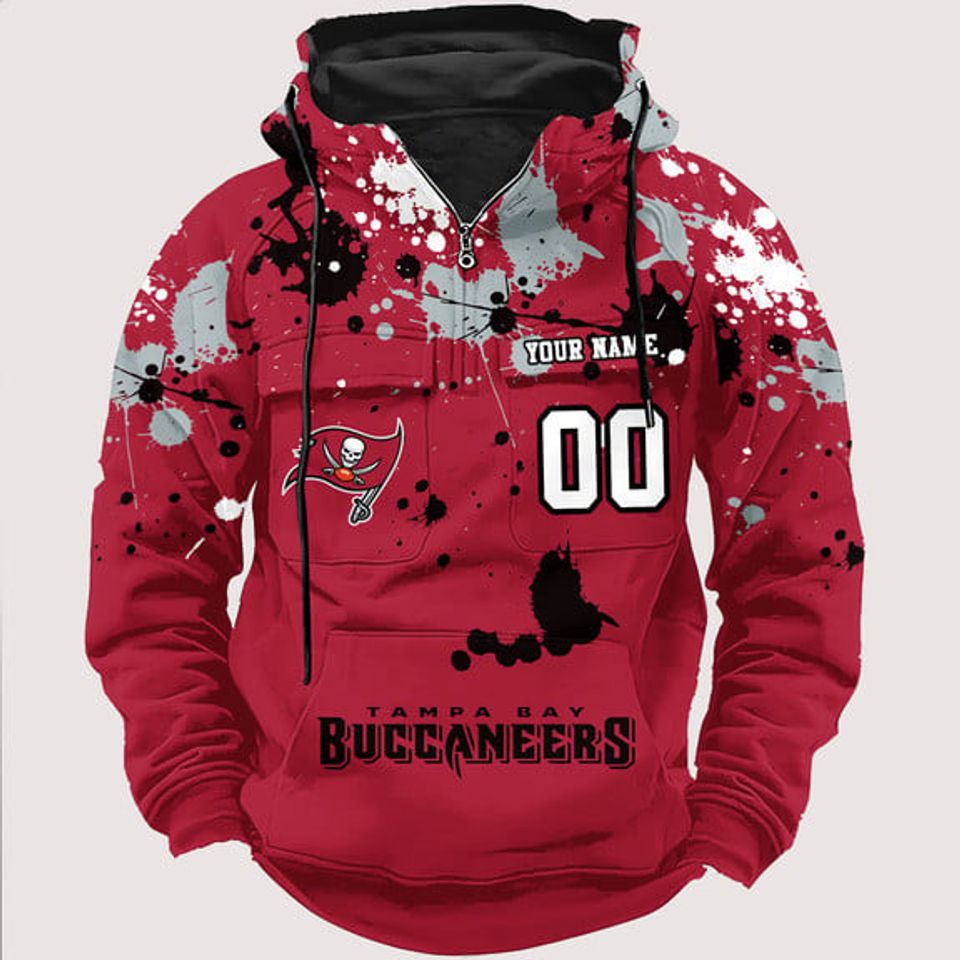 Personalized Tampa Bay Buccaneers Paint-Splatter - Adult & Kids T-Shirts, Sweatshirts & Hoodies apparel design preview 1