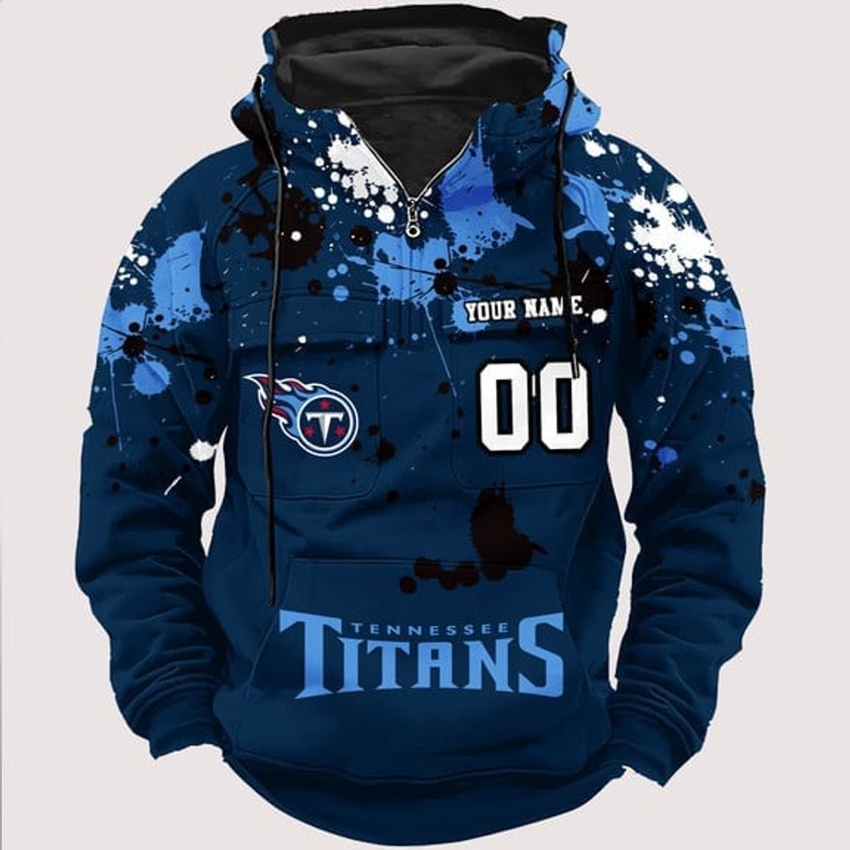 Personalized Tennessee Titans Paint-Splatter Custom - Adult & Kids T-Shirts, Sweatshirts & Hoodies apparel design preview 1