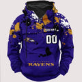 Personalized Baltimore Raven Paint-Splatter Custom - Adult & Kids T-Shirts, Sweatshirts & Hoodies apparel design preview 1