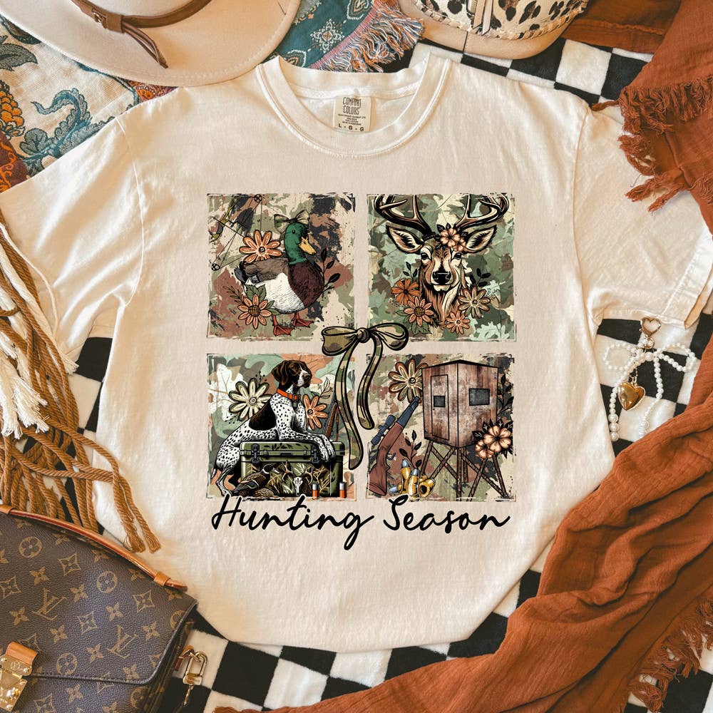 Hunting Season Camo Bow - Adult & Kids T-Shirts, Sweatshirts & Hoodies apparel design preview 1