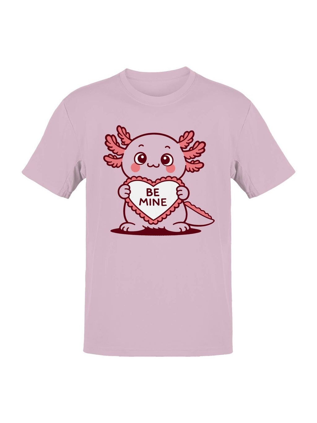 Cute Axolotl Valentine Art Men's - Adult & Kids T-Shirts, Sweatshirts & Hoodies apparel design preview 1