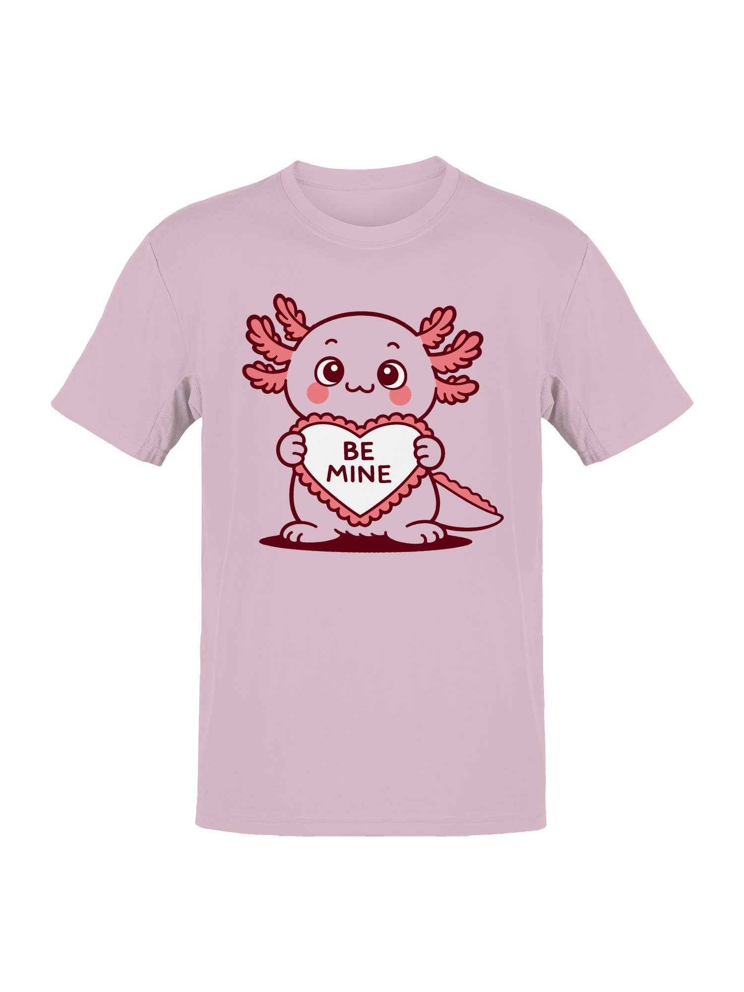 Cute Axolotl Valentine Art Men's - Adult & Kids T-Shirts, Sweatshirts & Hoodies apparel design preview 1