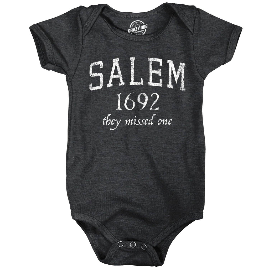 Salem 1692 They Missed One Baby Bodysuit - Adult & Kids T-Shirts, Sweatshirts & Hoodies apparel design preview 1