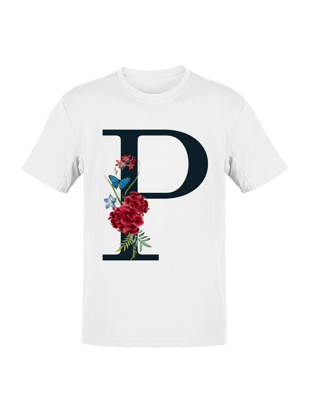 Floral Alphabet: Letter P Women's - Adult & Kids T-Shirts, Sweatshirts & Hoodies apparel design preview 1