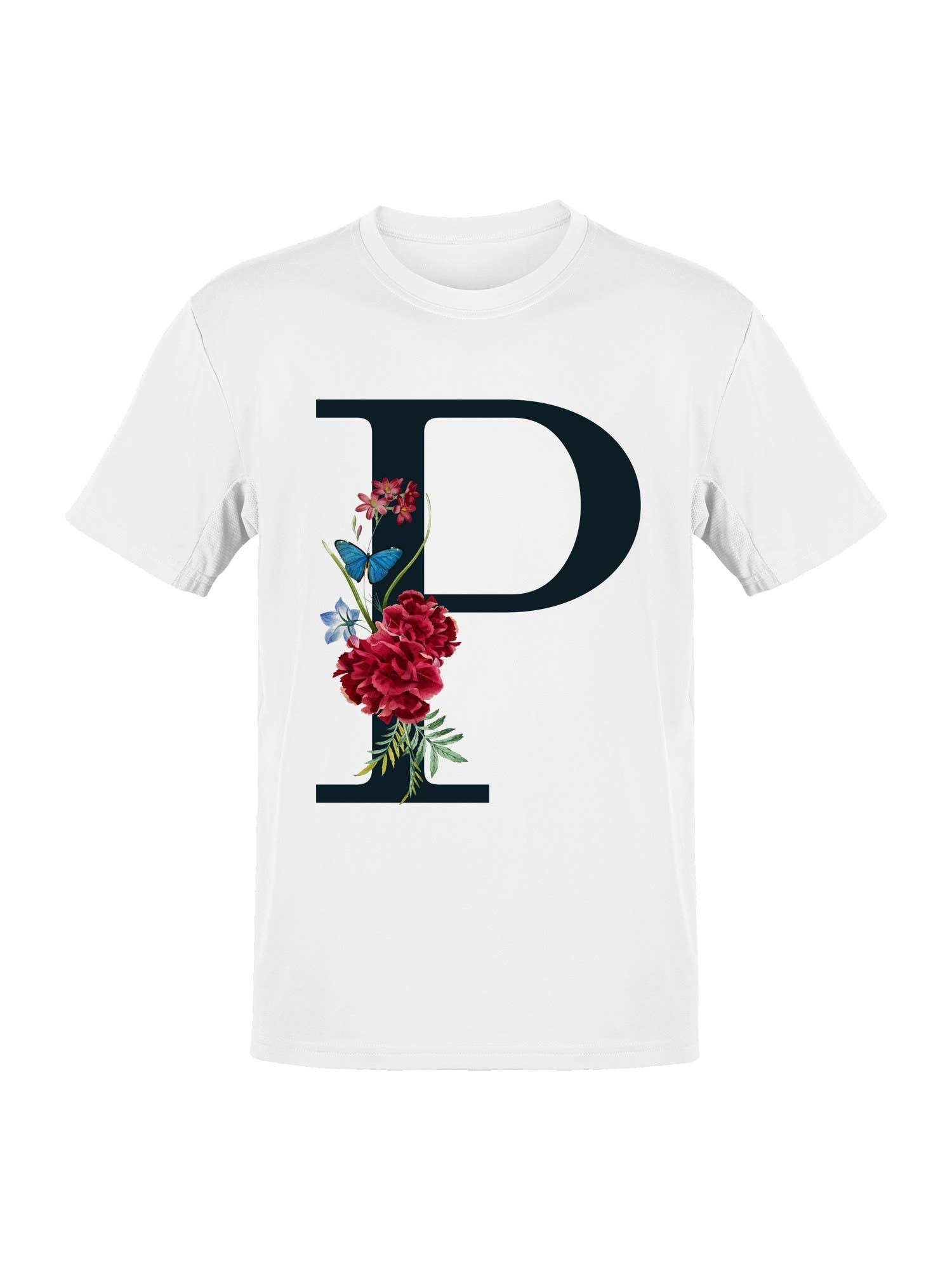Floral Alphabet: Letter P Women's - Adult & Kids T-Shirts, Sweatshirts & Hoodies apparel design preview 1
